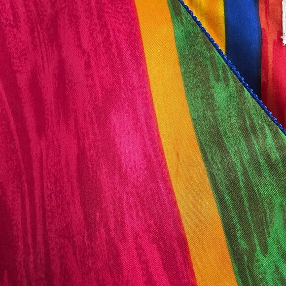 Vintage Winlar Rainbow Caftan Mrs Roper, One Size, Long, Bright and Colorful - Picture 8 of 11